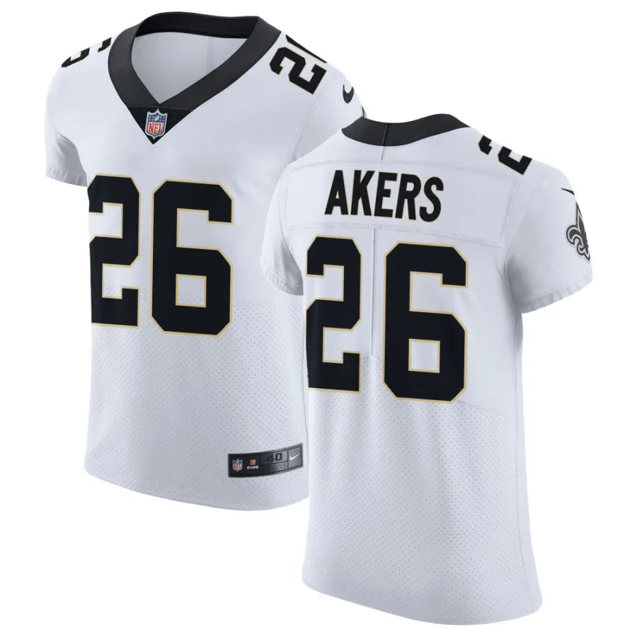Mens New Orleans Saints #26 Cam Akers Nike White Vapor F.U.S.E Limited Jersey