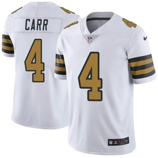 Men’s New Orleans Saints #4 Derek Carr Nike White Color Rush Legend Player Jersey