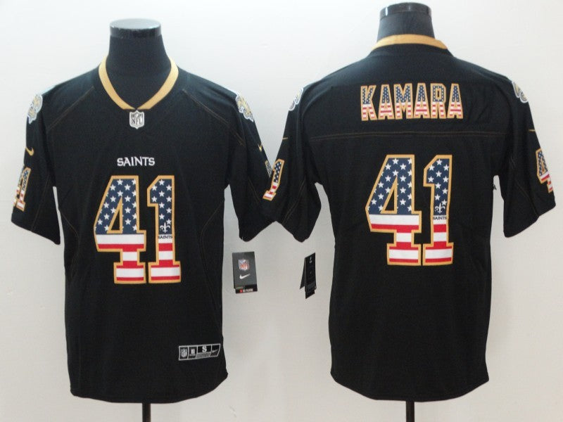 Men’s New Orleans Saints #41 Alvin Kamara Black Team Jersey