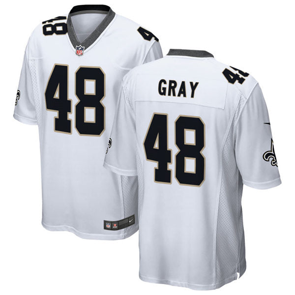 Men’s New Orleans Saints #48 J. T. Gray Nike White Vapor Limited Player Jersey