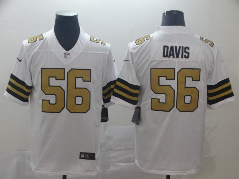 Men’s New Orleans Saints #56 Demario Davis Nike White Color Rush Legend Player Jersey