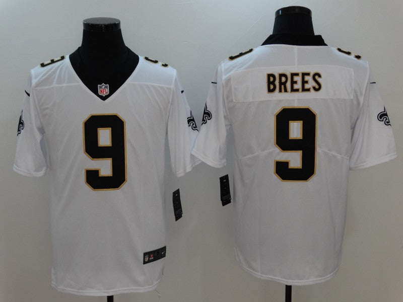 Men’s New Orleans Saints #9 Drew Brees Team Jersey White