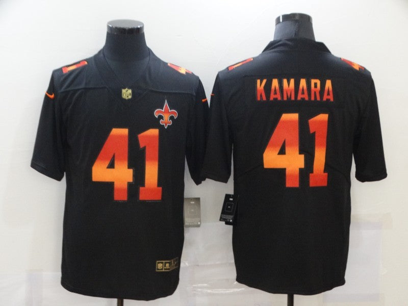 Men’s New Orleans Saints Alvin Kamara #41 Black Authentic Jersey