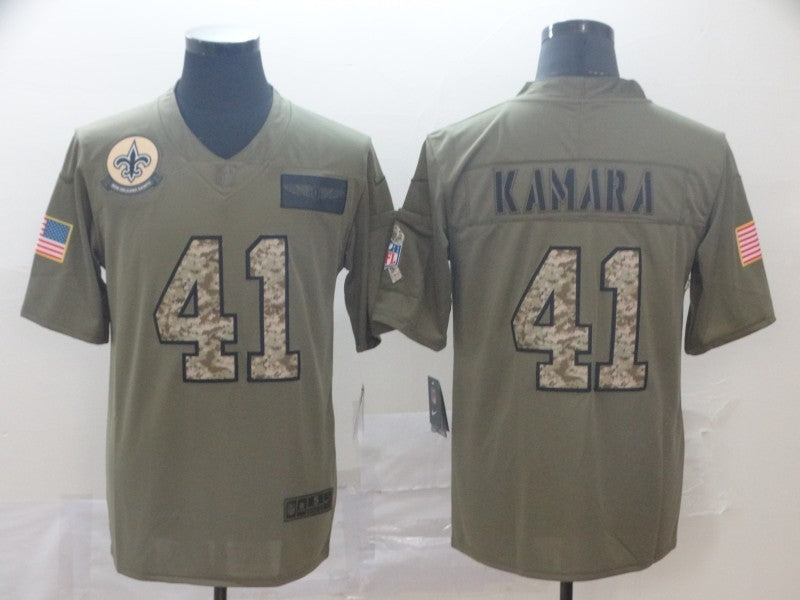 Men’s New Orleans Saints Alvin Kamara #41 Brown Alternate Jersey