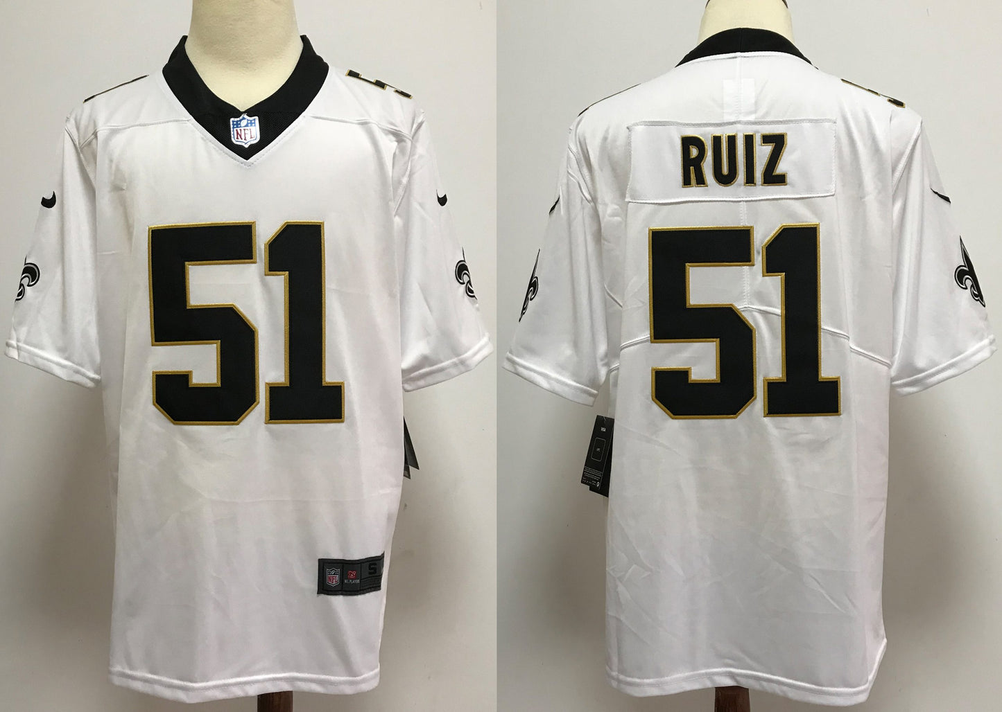 Men’s New Orleans Saints Cesar Ruiz #51 White Jersey