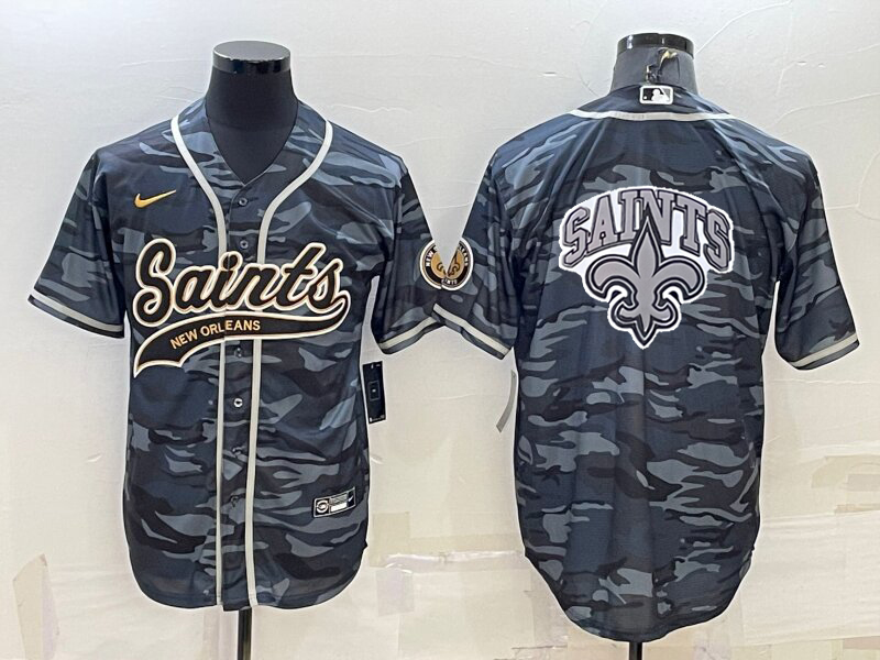 Men’s New Orleans Saints Grey Camouflage Jersey