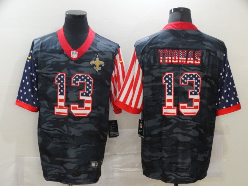 Men’s New Orleans Saints Michael Thomas #13 Gray Camouflage Jersey