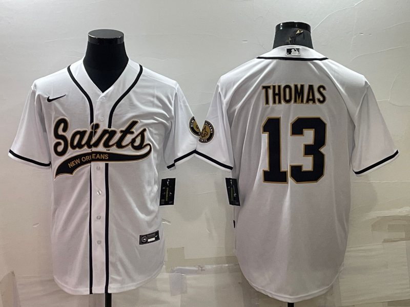 Men’s New Orleans Saints Michael Thomas #13 White Jersey Joint Edition