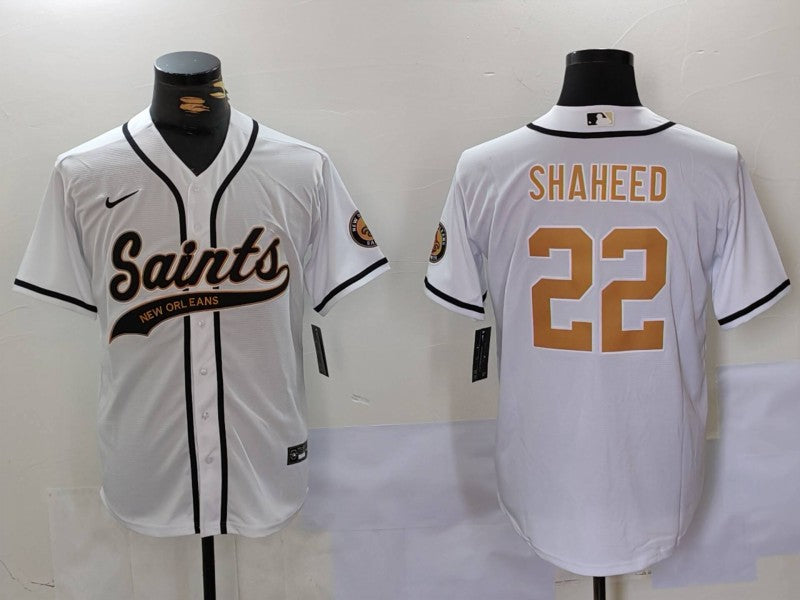 Men’s New Orleans Saints Rashid Shaheed #22 White Jersey