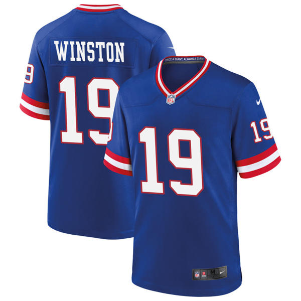 Men’s New York Giants #19 Jameis Winston Nike Royal Classic Limited Jersey