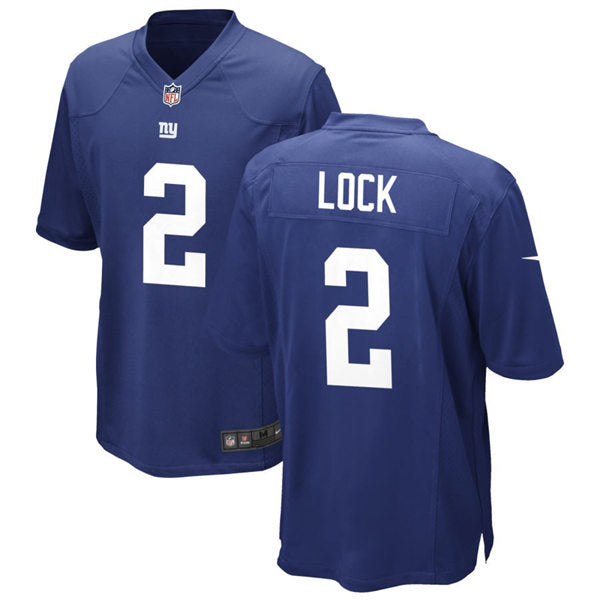 Men’s New York Giants #2 Drew Lock Nike Royal Team Color Vapor Untouchable Limited Jersey