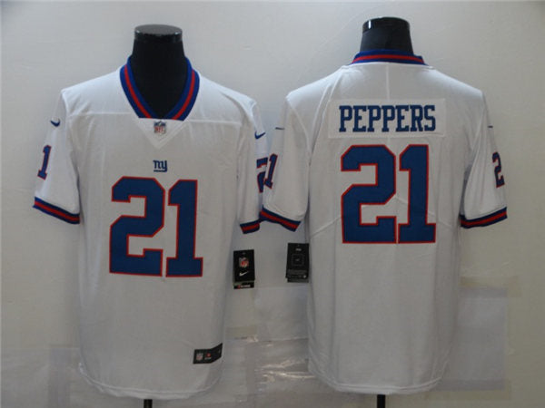 Men’s New York Giants #21 Jabrill Peppers Nike White Vapor Untouchable Color Rush Limited Player Jersey