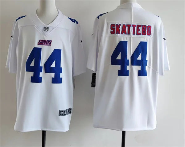 Men’s New York Giants #44 Cam Skattebo Nike Tundra White Fashion Game Jersey