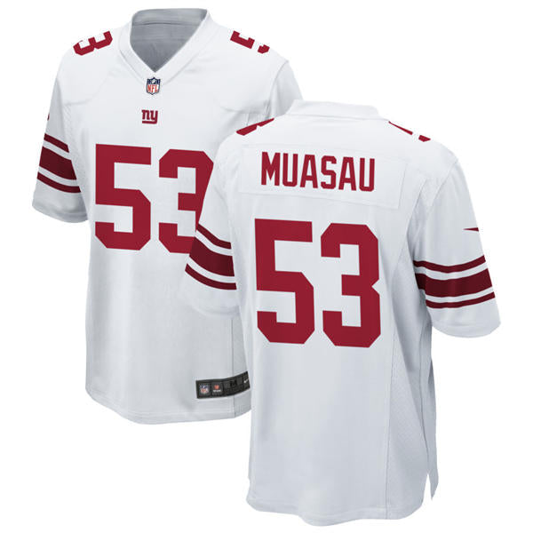 Men’s New York Giants #53 Darius Muasau Nike White Vapor Untouchable Limited Jersey