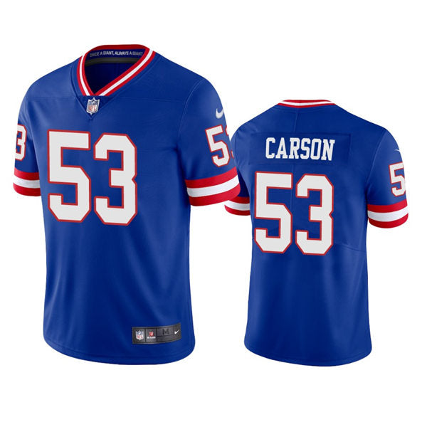 Men’s New York Giants #53 Harry Carson Royal Classic Vapor Limited Jersey