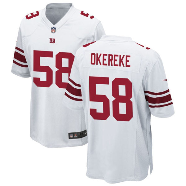 Men’s New York Giants #58 Bobby Okereke Nike White Vapor Untouchable Limited Jersey