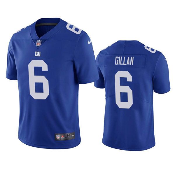 Men’s New York Giants #6 Jamie Gillan Nike Royal Team Color Vapor Untouchable Limited Jersey