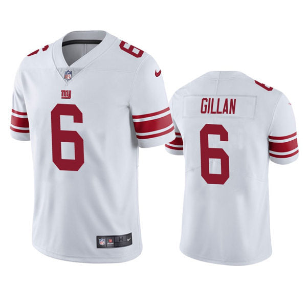 Men’s New York Giants #6 Jamie Gillan Nike White Vapor Untouchable Limited Jersey
