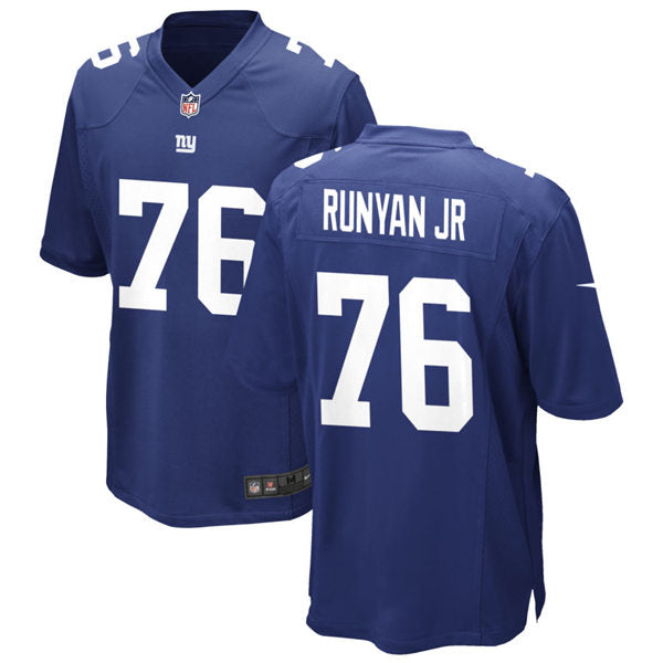 Men’s New York Giants #76 Jon Runyan Jr. Nike Royal Team Color Vapor Untouchable Limited Jersey
