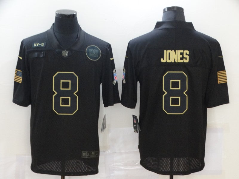 Men’s New York Giants #8 Daniel Jones Black Jersey