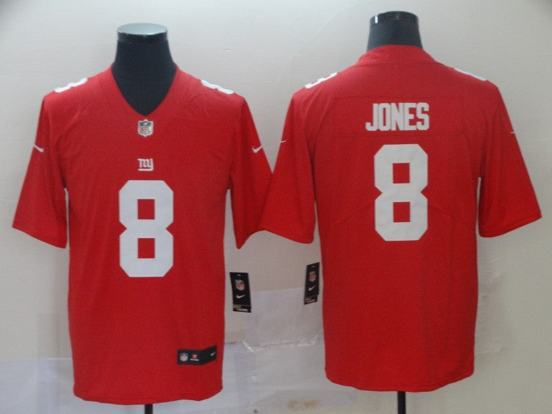 Men’s New York Giants #8 Daniel Jones Jersey Red