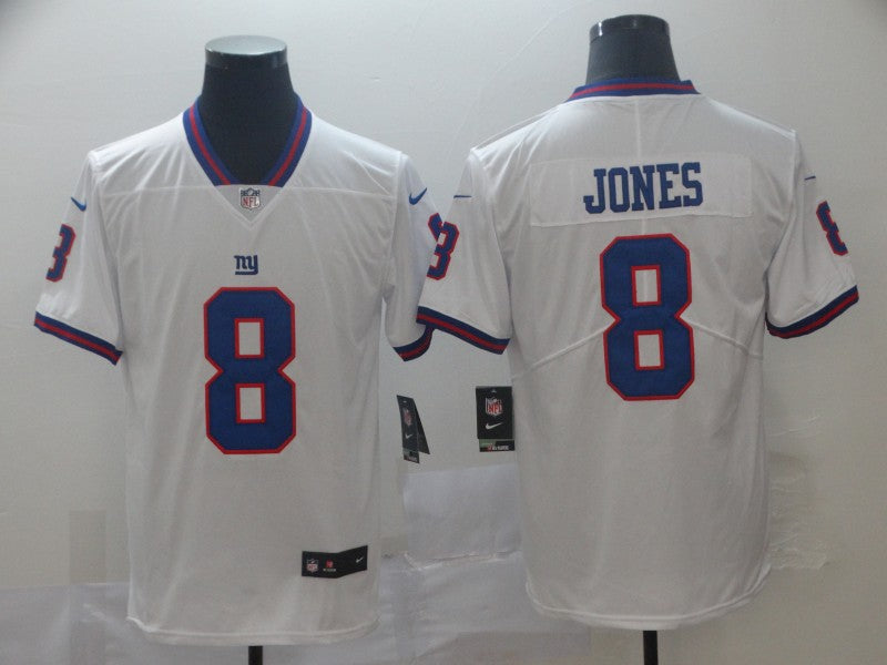Men’s New York Giants #8 Daniel Jones Nike White Vapor Untouchable Color Rush Limited Player Jersey