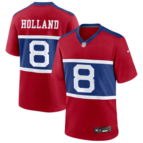 Men’s New York Giants #8 Jevon Holland Nike Century Red Alternate Vapor F.U.S.E. Limited Jersey