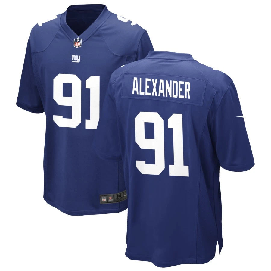 Men’s New York Giants #91 Darius Alexander Nike Royal Team Color Vapor F.U.S.E. Limited Jersey