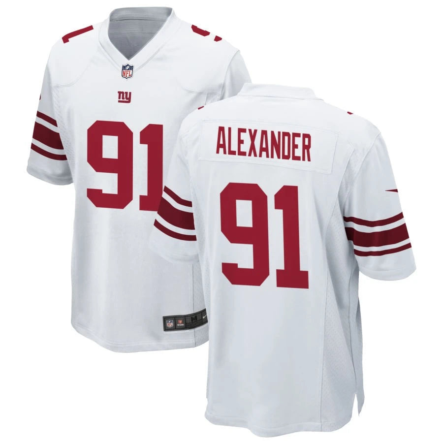 Men’s New York Giants #91 Darius Alexander Nike White Vapor F.U.S.E. Limited Jersey