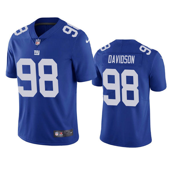Men’s New York Giants #98 D.J. Davidson Nike Royal Team Color Vapor Untouchable Limited Jersey