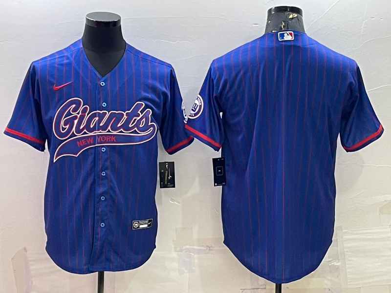 Men’s New York Giants Blue Blank Jersey