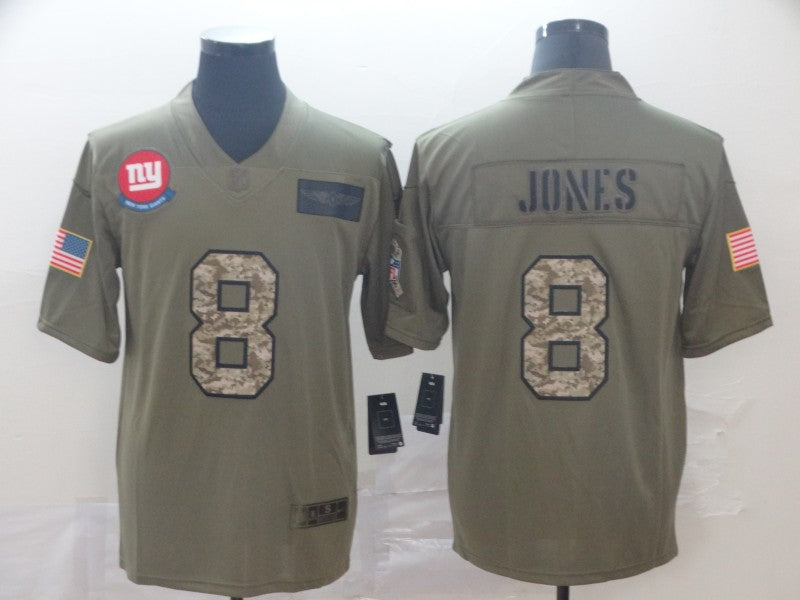 Men’s New York Giants Daniel Jones #8 Brown Jersey
