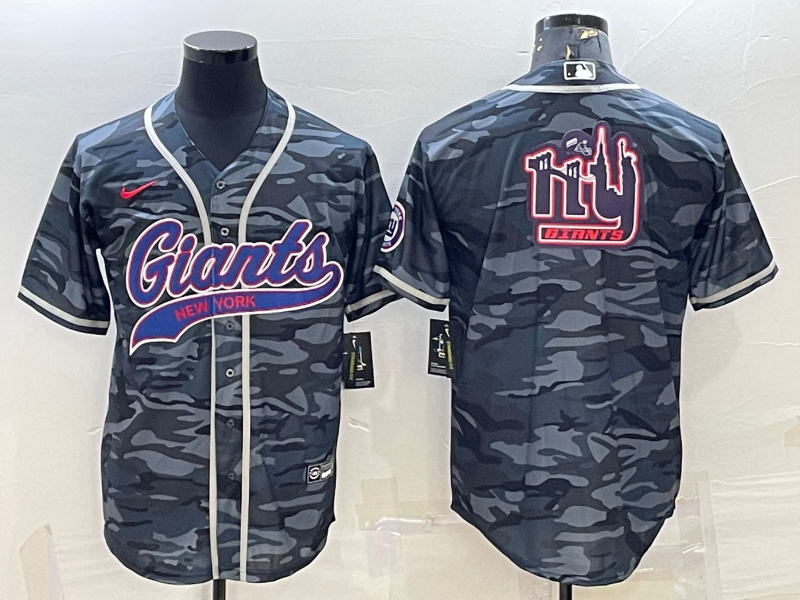 Men’s New York Giants Grey Camouflage Jersey