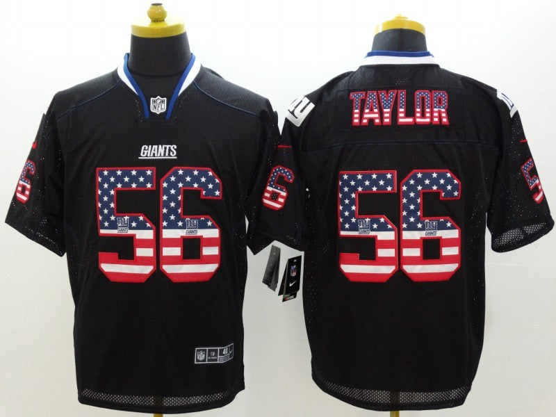 Men’s New York Giants Lawrence Taylor #56 Black Jersey