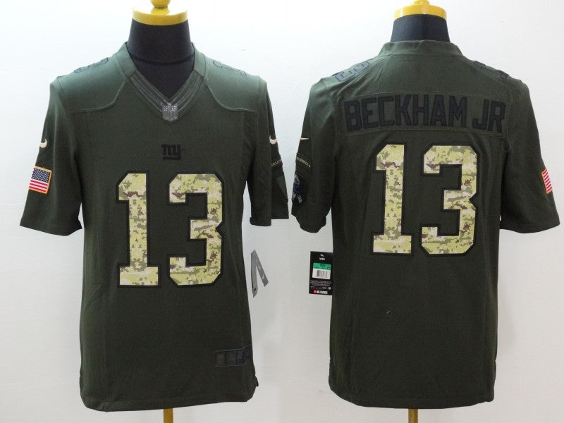 Men’s New York Giants Odell Beckham Jr. #13 Army Green Jersey