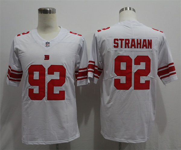 Men’s New York Giants Retired Player #92 Michael Strahan Nike White Vapor Untouchable Limited Jersey