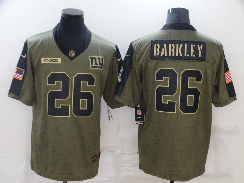 Men’s New York Giants Saquon Barkley #26 Brown Jersey