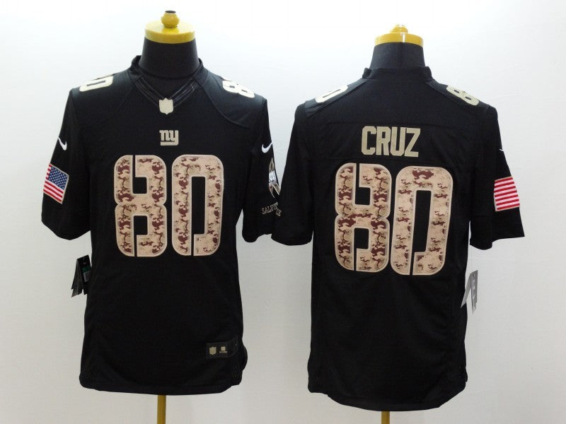 Men’s New York Giants Victor Cruz #80 Black Jersey