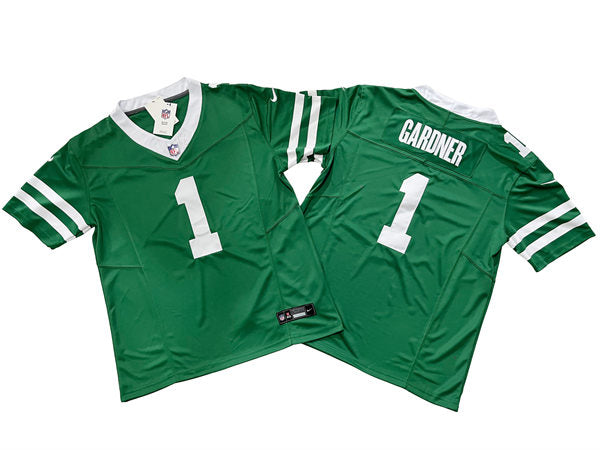 Men’s New York Jets #1 Sauce Gardner Nike Green Legacy Game Jersey
