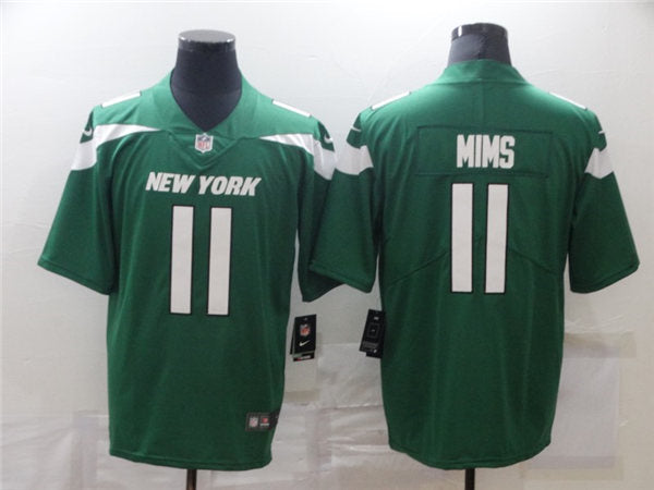 Men’s New York Jets #11 Denzel Mims Green Nike NFL Vapor Limited Jersey