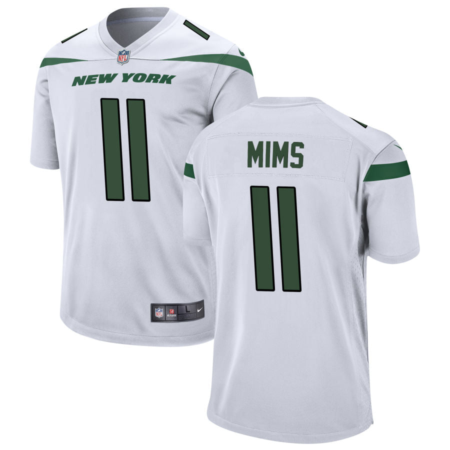 Men’s New York Jets #11 Denzel Mims Nike White Vapor Limited Jersey