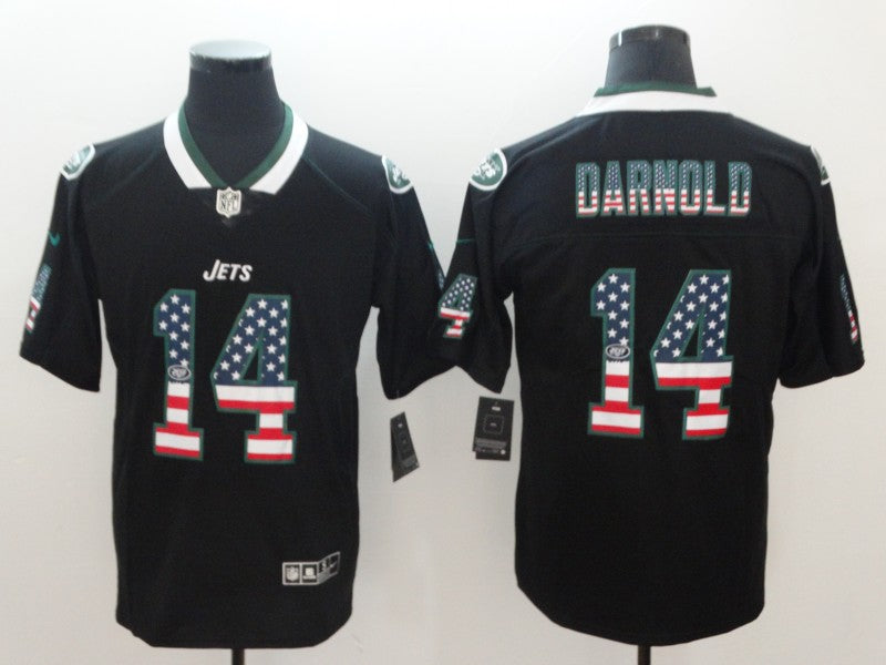 Men’s New York Jets #14 Sam Darnold Black Jersey