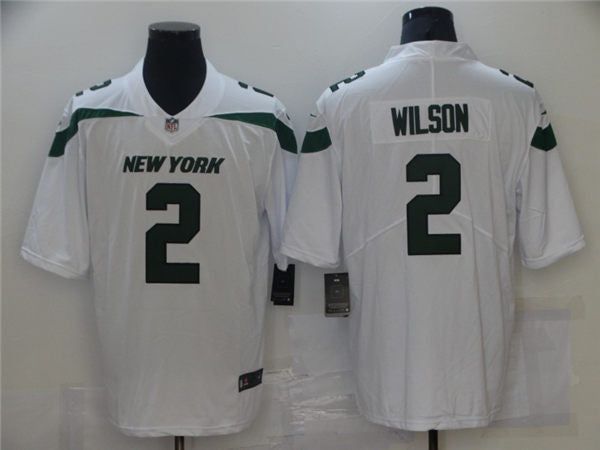 Men’s New York Jets #2 Zach Wilson Nike White NFL Vapor Limited Jersey