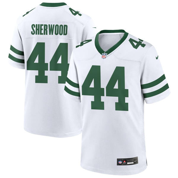 Men’s New York Jets #44 Jamien Sherwood White Legacy Game Jersey