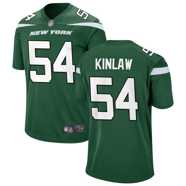Men’s New York Jets #54 Javon Kinlaw Nike Gotham Green Vapor Limited Jersey
