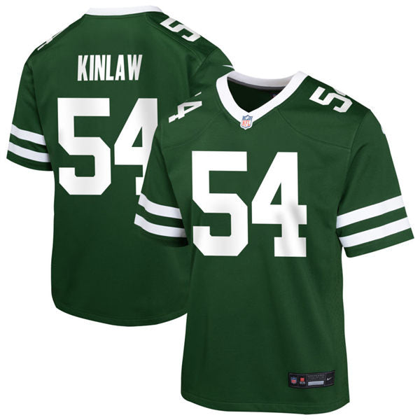 Men’s New York Jets #54 Javon Kinlaw Nike Green Legacy Game Jersey