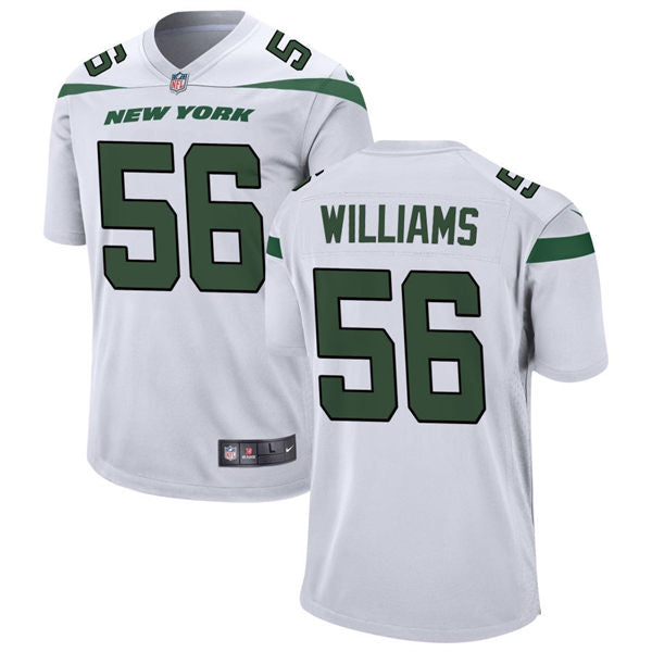Men’s New York Jets #56 Quincy Williams Nike Home White Vapor Limited Jersey