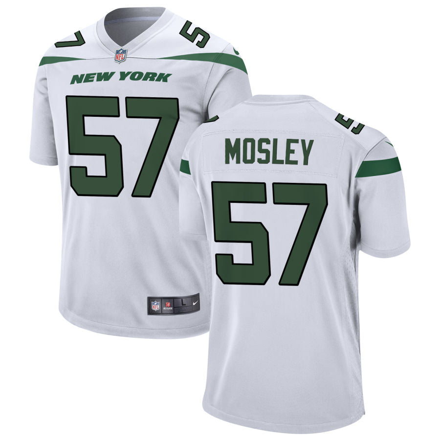 Men’s New York Jets #57 C.J. Mosley Nike White Vapor Limited Jersey