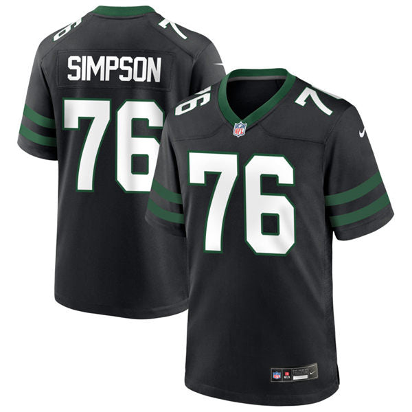 Men’s New York Jets #76 John Simpson Nike Black Alternate Legacy Game Jersey