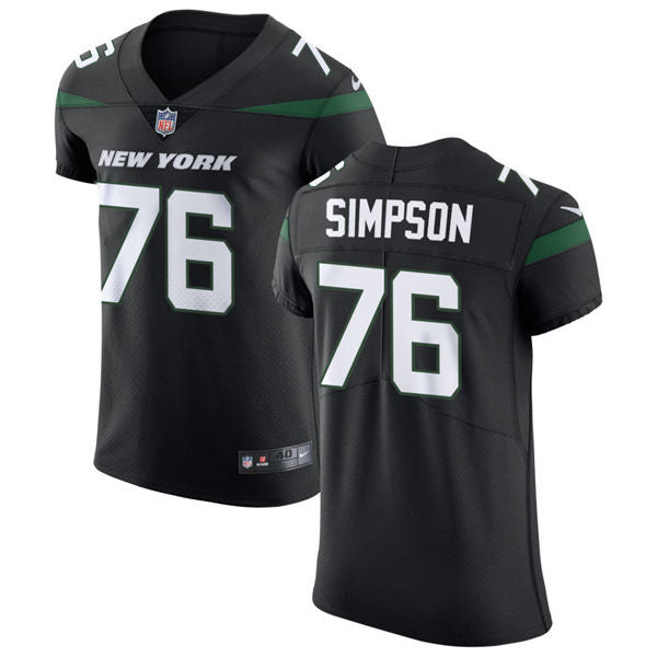 Men’s New York Jets #76 John Simpson Nike Stealth Black Alternate Limited Jersey